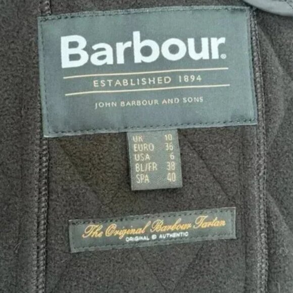 Barbour Beadnell Black Polarquilt Jacket - Size 6 - NWT - Picture 5 of 7